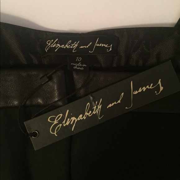 Elizabeth and James Leather Trim Pants - Picture 5 of 8